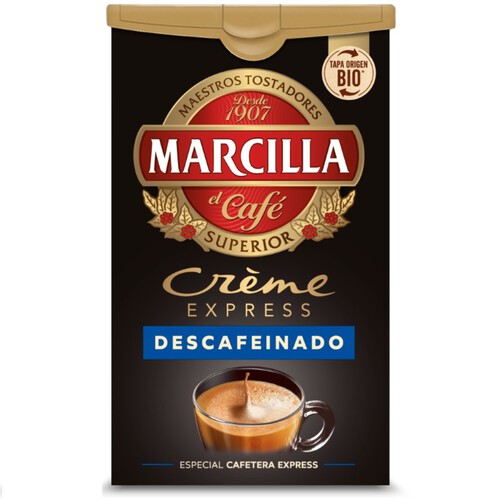 MARCILLA Cafè molt descafeïnat barrejat Crème Express