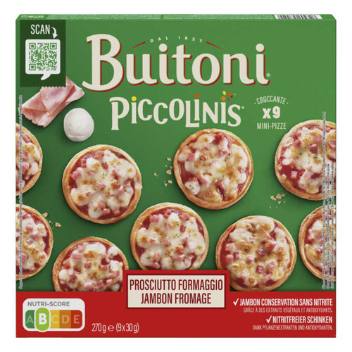PICCOLINIS Mini pizzes de pernil dolç i formatge