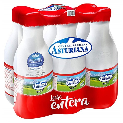 ASTURIANA Llet sencera 6x1,5L en ampolla