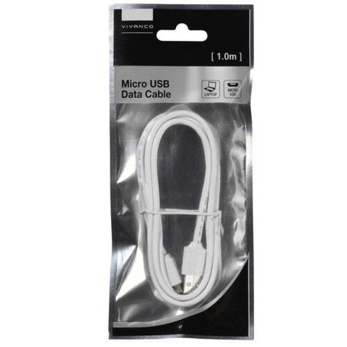 VIVANCO Cable micro USB 1m blanc