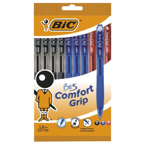 BIC Bolígrafs BU3 Grip assortit