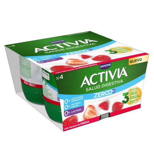 ACTIVIA Iogurt amb maduixa Zerooo