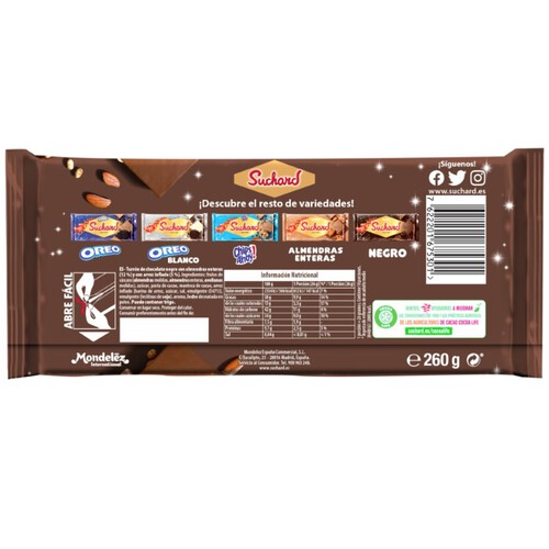 SUCHARD Torró de xocolata negra amb ametlles