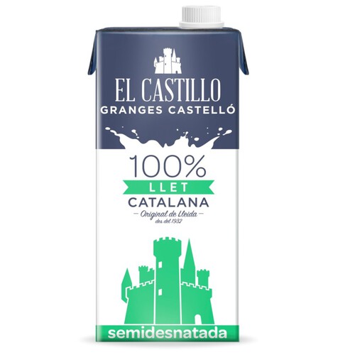 EL CASTILLO Llet UHT semidesnatada en cartró