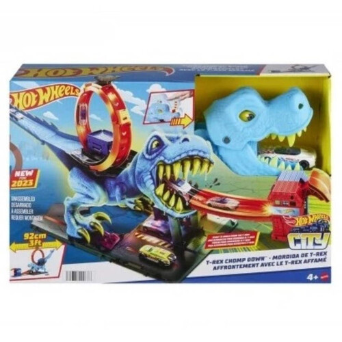 HOT WHEELS Pista City T-REX amb cotxe