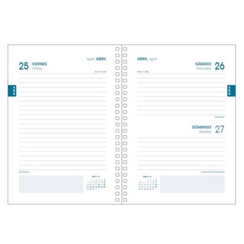 DOHE Agenda escolar castellà diària Spring 2024 -2025