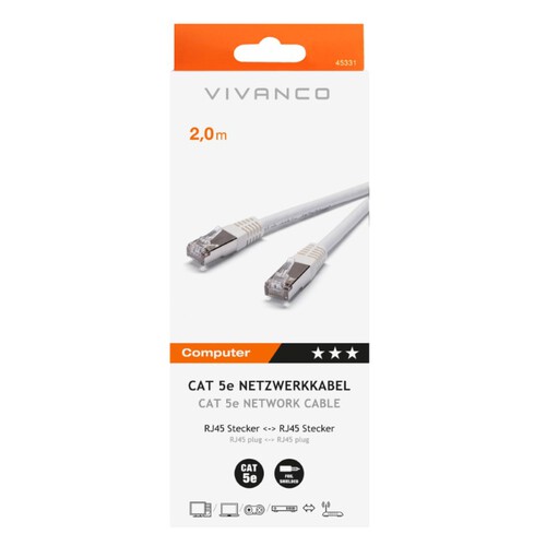 VIVANCO Cable xarxa RJ45 2 m