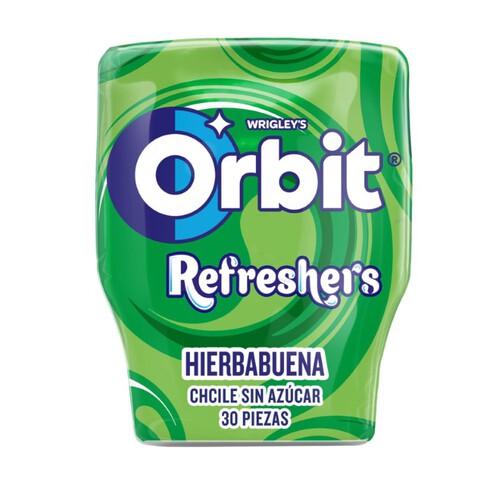 ORBIT Xiclets de menta verda sense sucre Refresher's