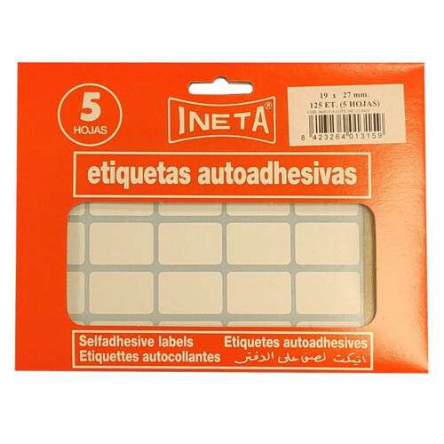 INETA Etiquetes adhesives blanques 19 x 27 mm